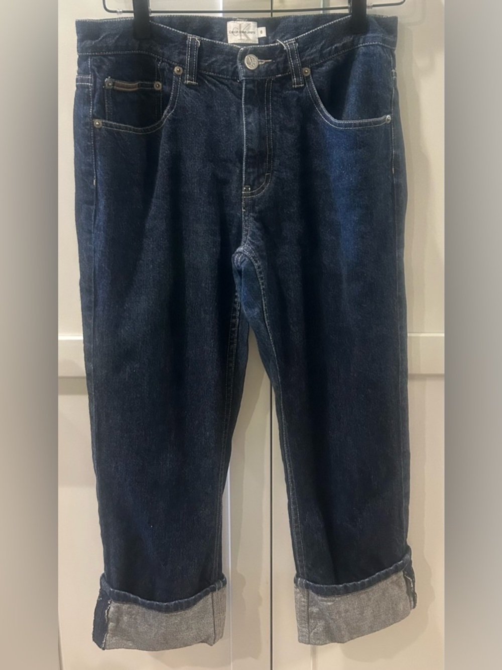 Calvin Klein Crop Jeans darker wash size 6